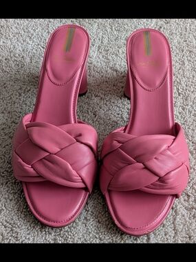 Sam Edelman Oaklie Pink Leather Sandals. 10.5 M Used In Very Good Condition.